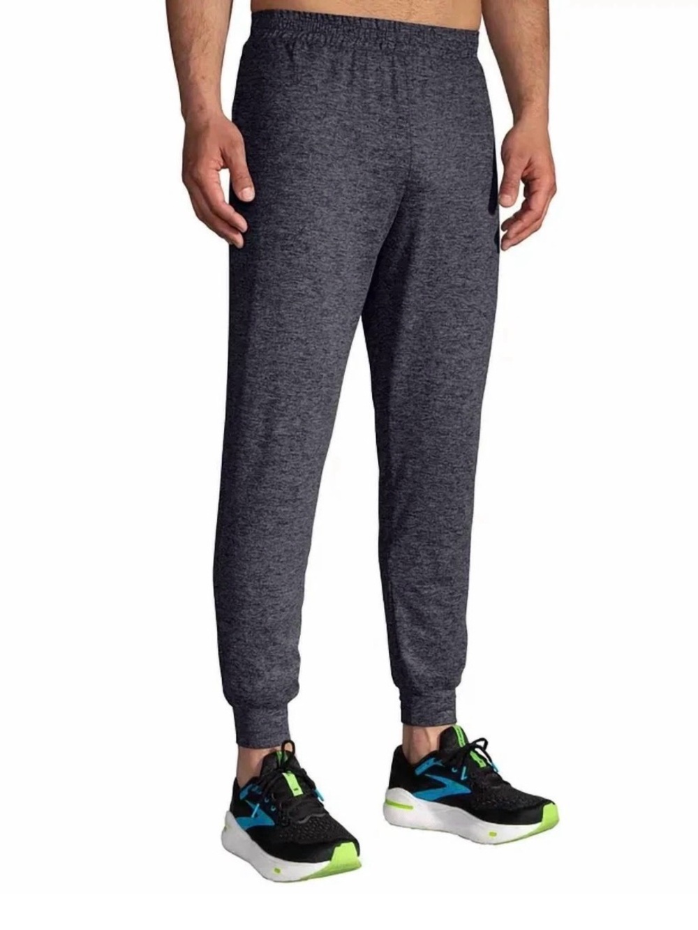 Brooks Luxe Performance Jogger Heather Black Men’s Large Pockets NWT
